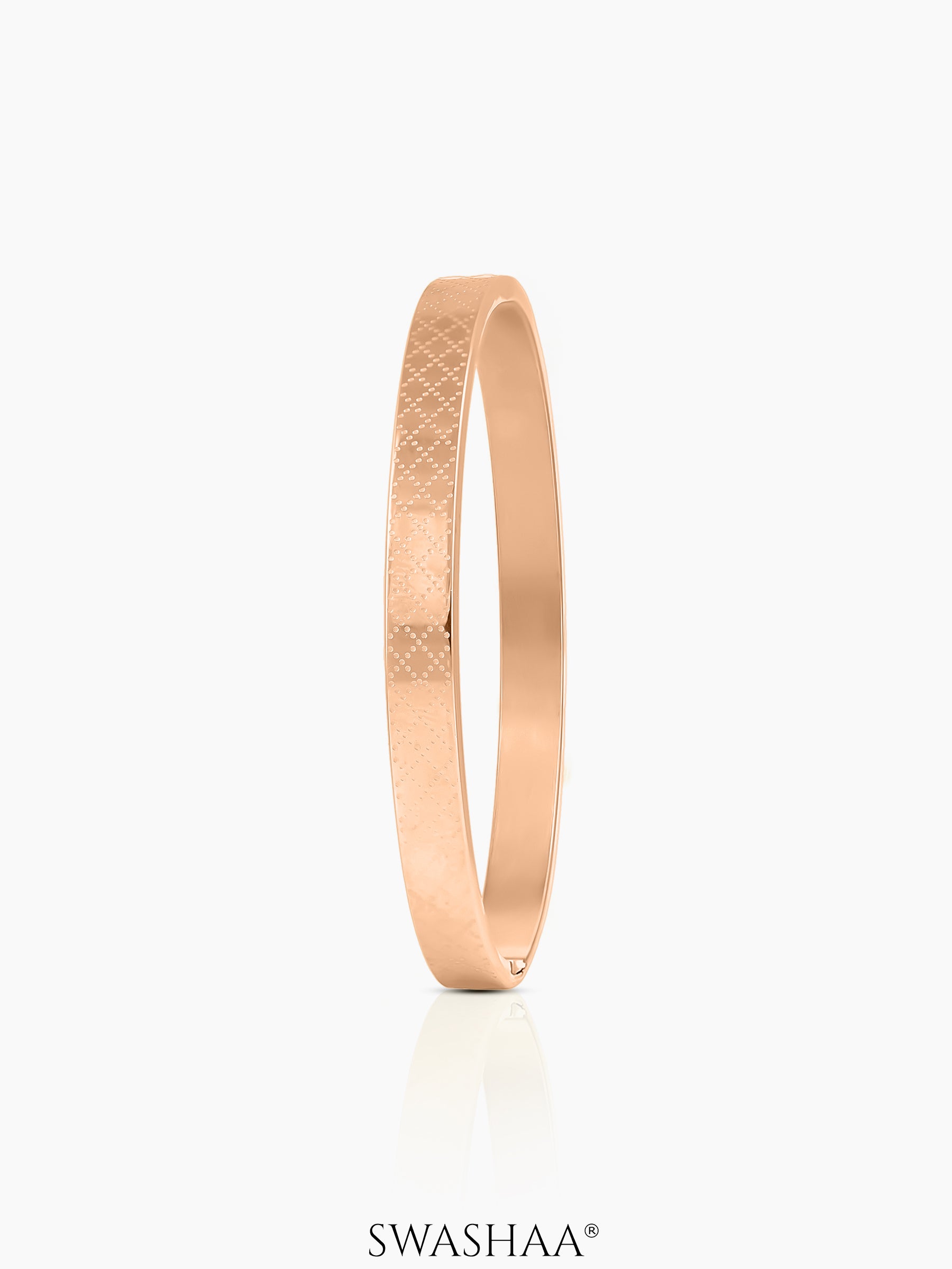 Jaden Pattern Rosegold Plated Bracelet