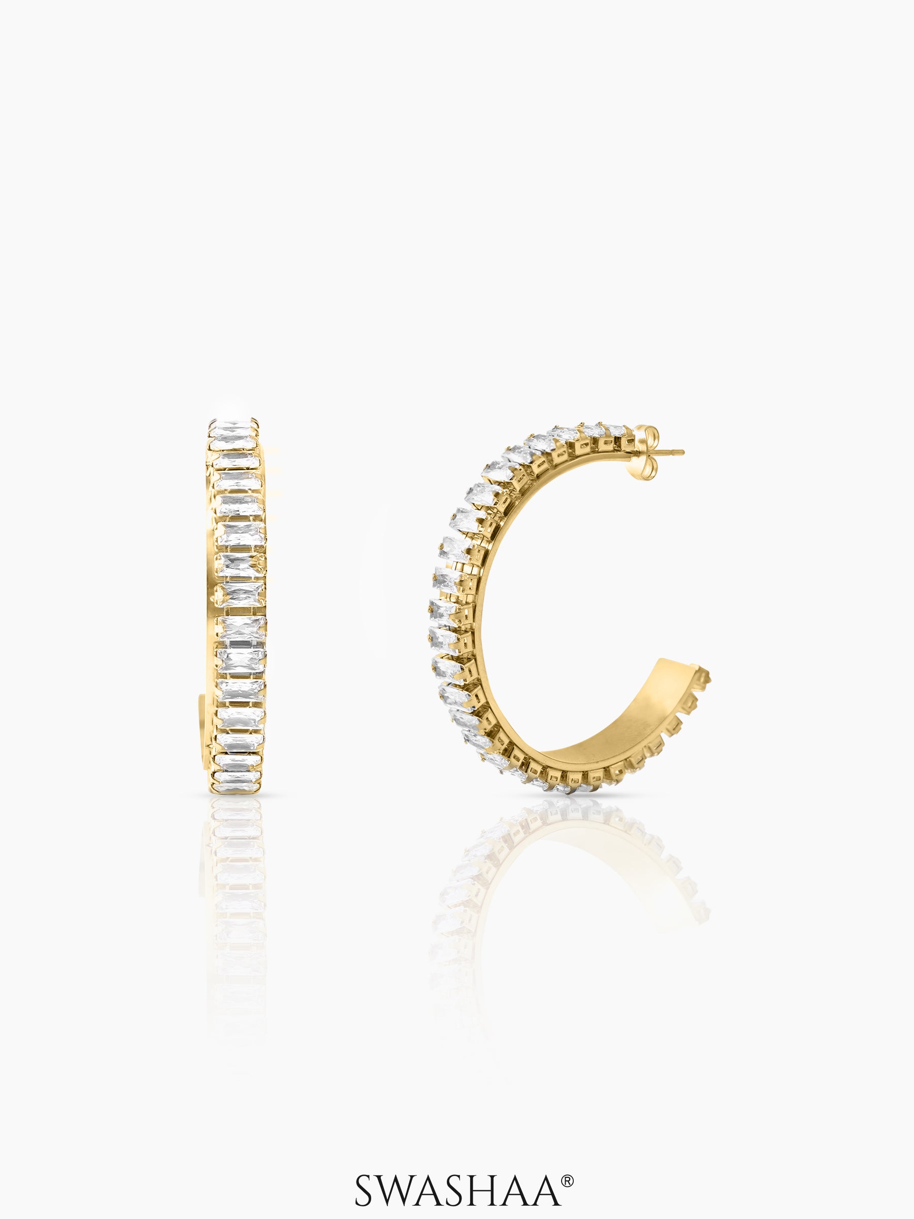 Imara 18K Gold Plated Hoop Earrings