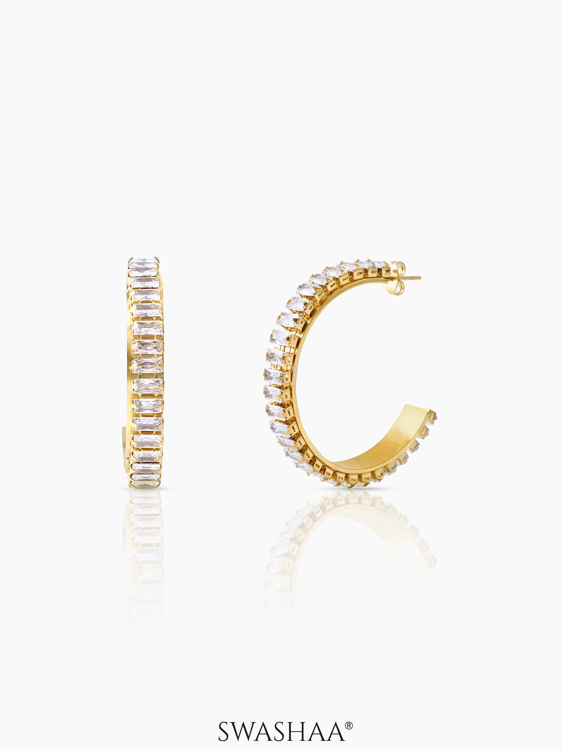 Imara 18K Gold Plated Hoop Earrings