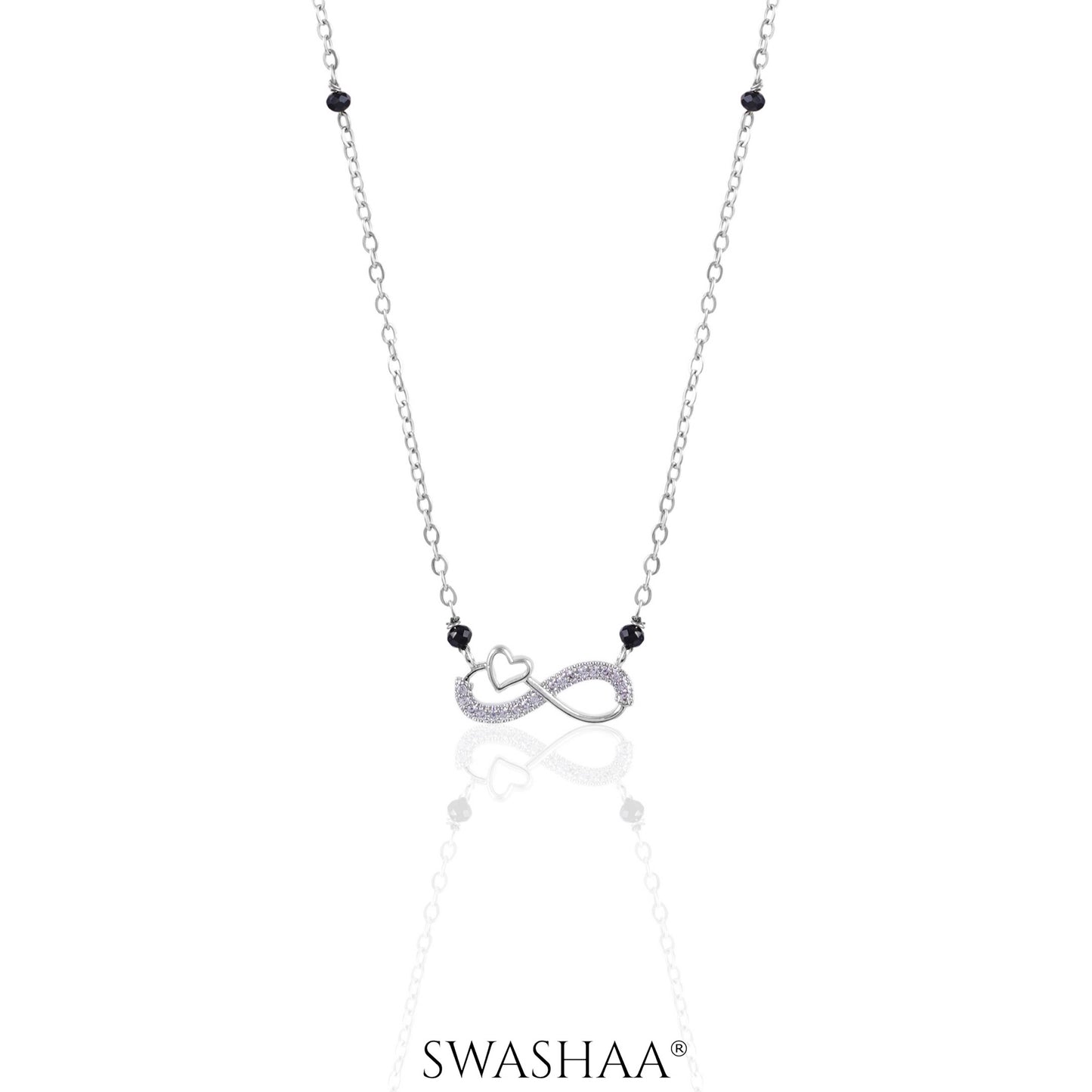 Infinity Diamond Silver Mangalsutra