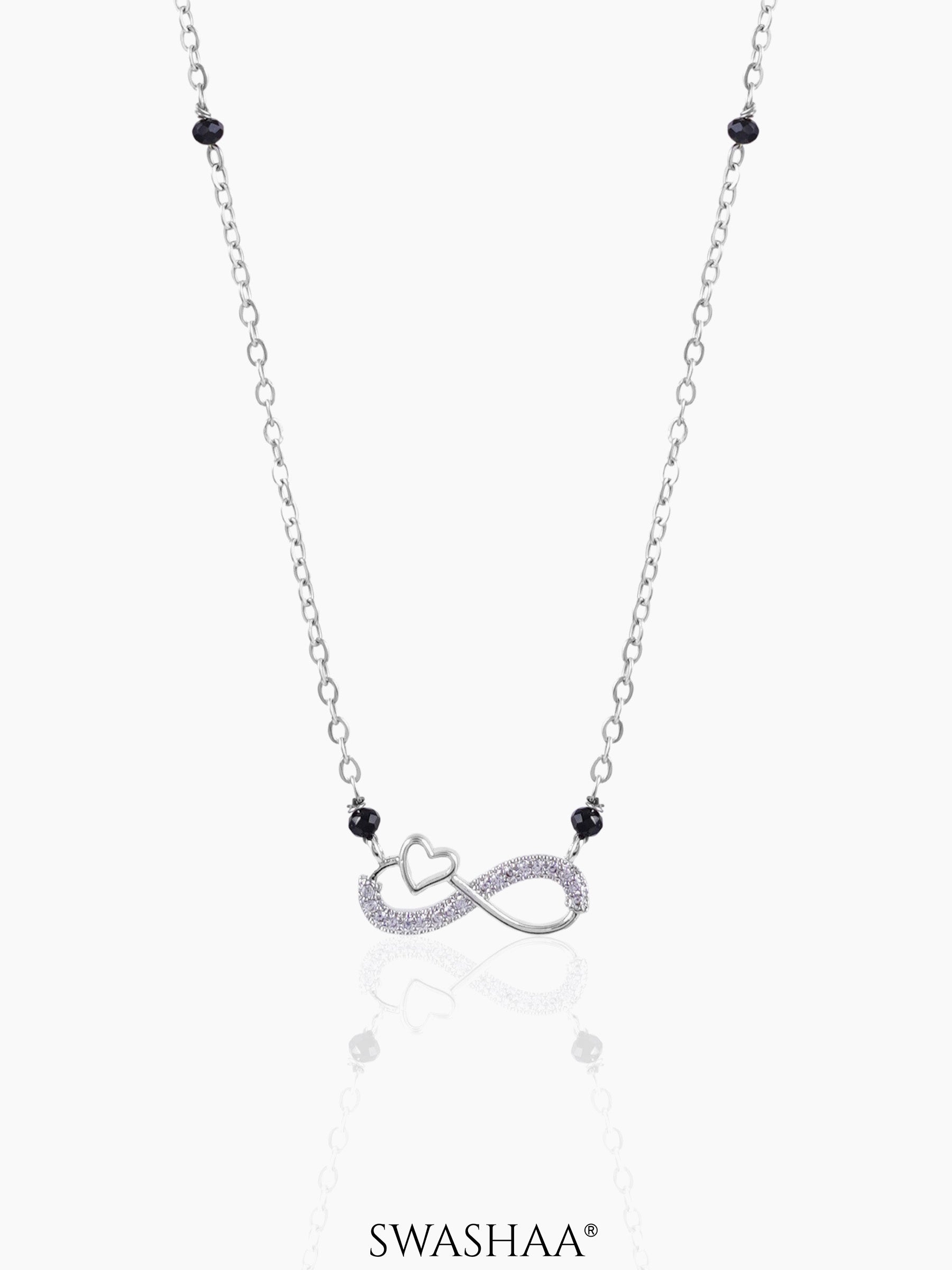 Infinity Diamond Silver Mangalsutra