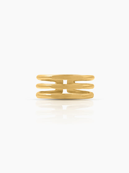 Irya Triple Layered 18K Gold Plated Ring