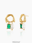 Isolde Pearl 18K Gold Plated Earrings