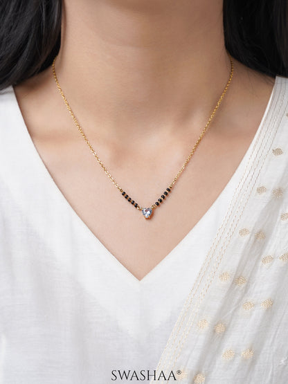 Ivana Solitaire Heart 18K Gold Plated Mangalsutra