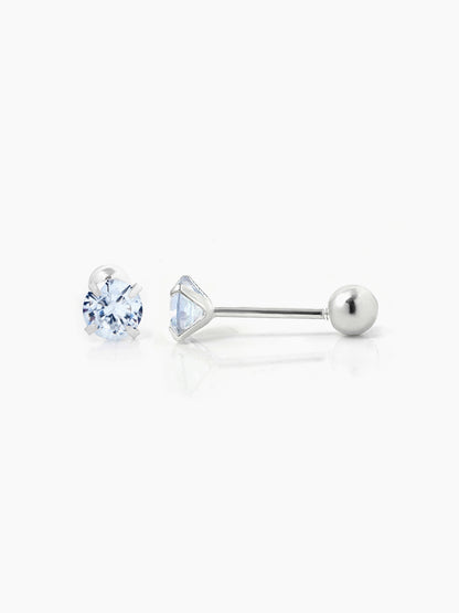 Ivonna Diamond Silver Stud Earrings