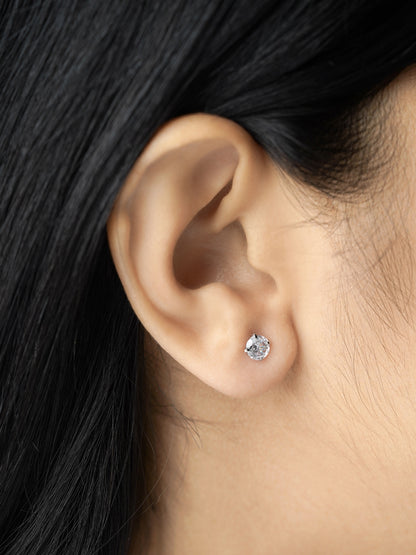 Ivonna Diamond Silver Stud Earrings