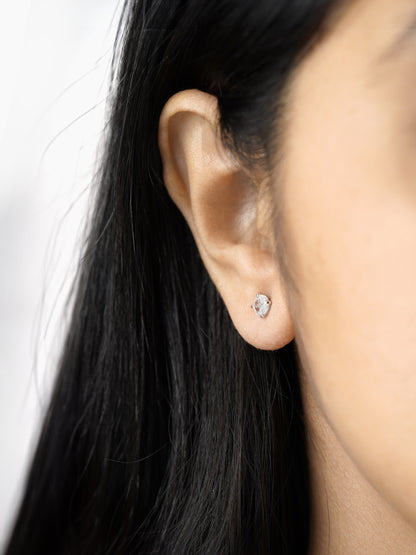 Ivonna Diamond Silver Stud Earrings
