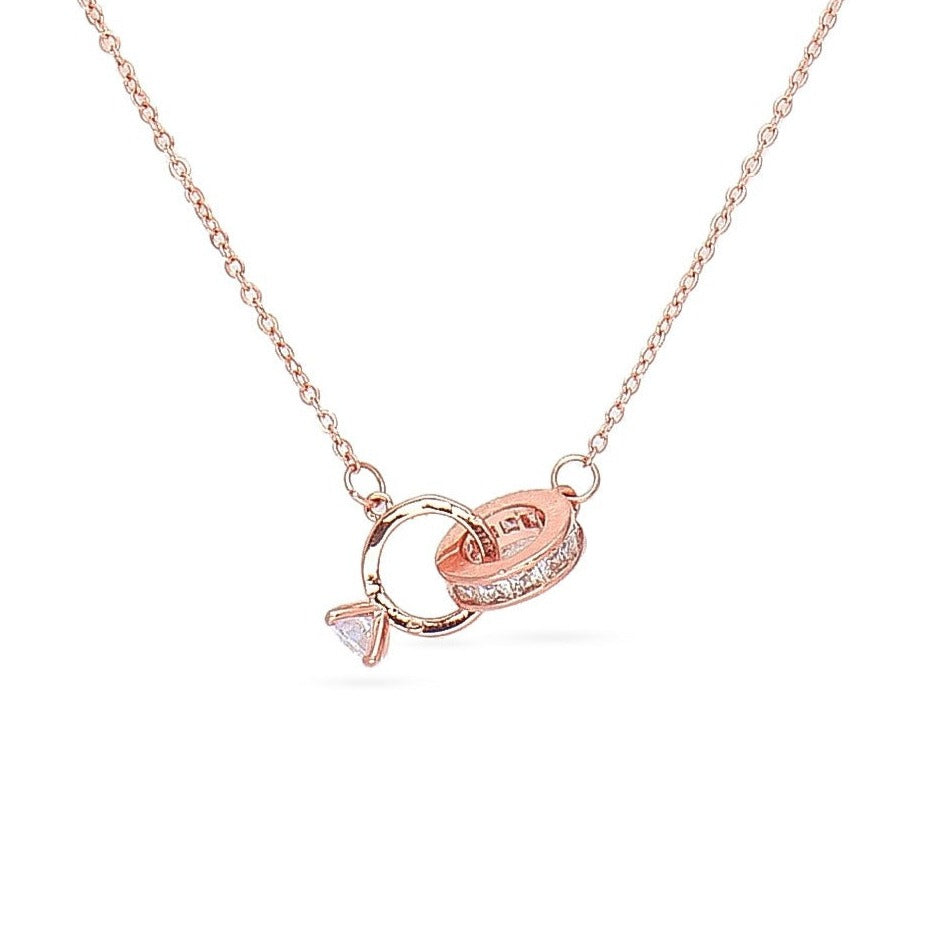 Just Got Hitched Rosegold Plated Necklace
