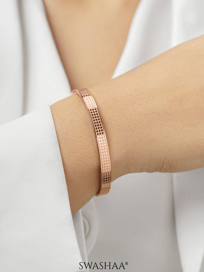 Jaden Pattern Rosegold Plated Bracelet