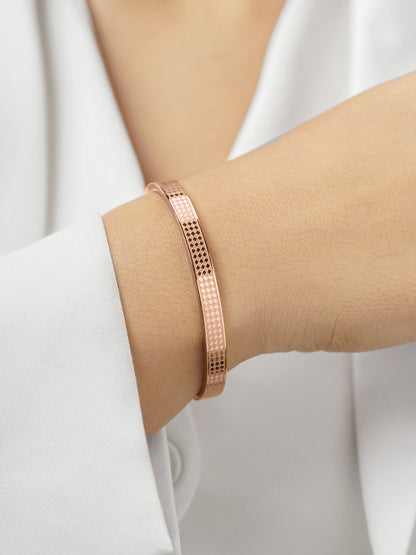 Jaden Pattern Rosegold Plated Bracelet