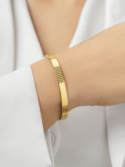 Jaden Pattern 18K Gold Plated Bracelet