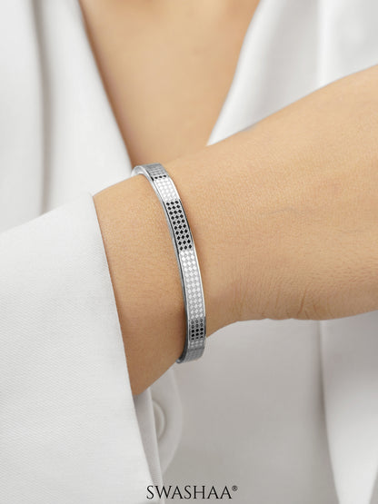 Jaden Pattern Silver Bracelet