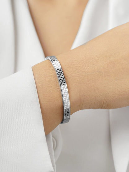Jaden Pattern Silver Bracelet