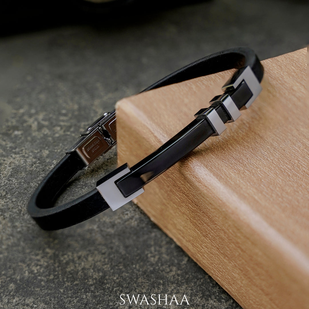 James Men's Leather Bracelet - Swashaa