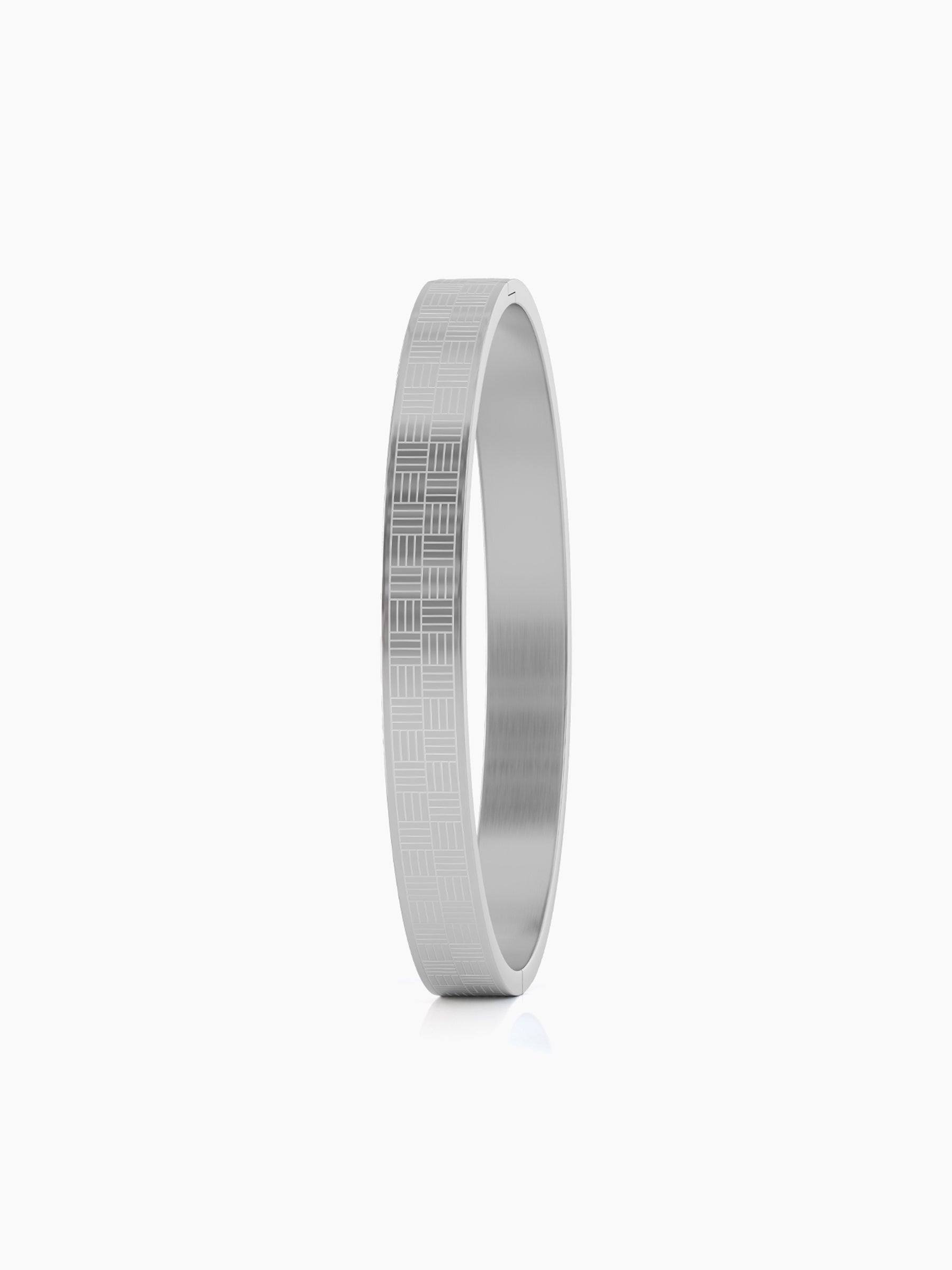 Jax Geometric Pattern Silver Men's Kada