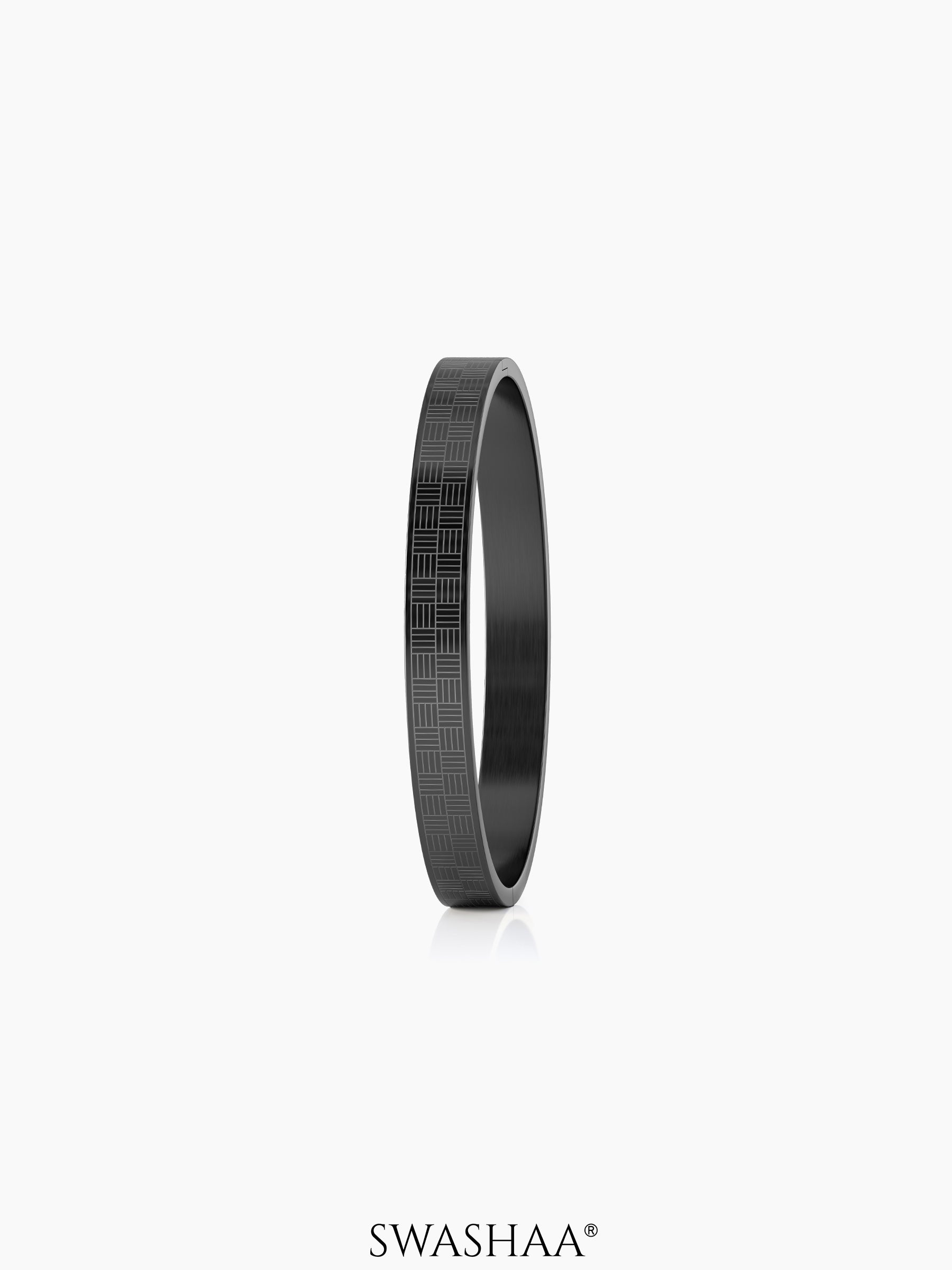 Jax Geometric Pattern Black Men's Kada