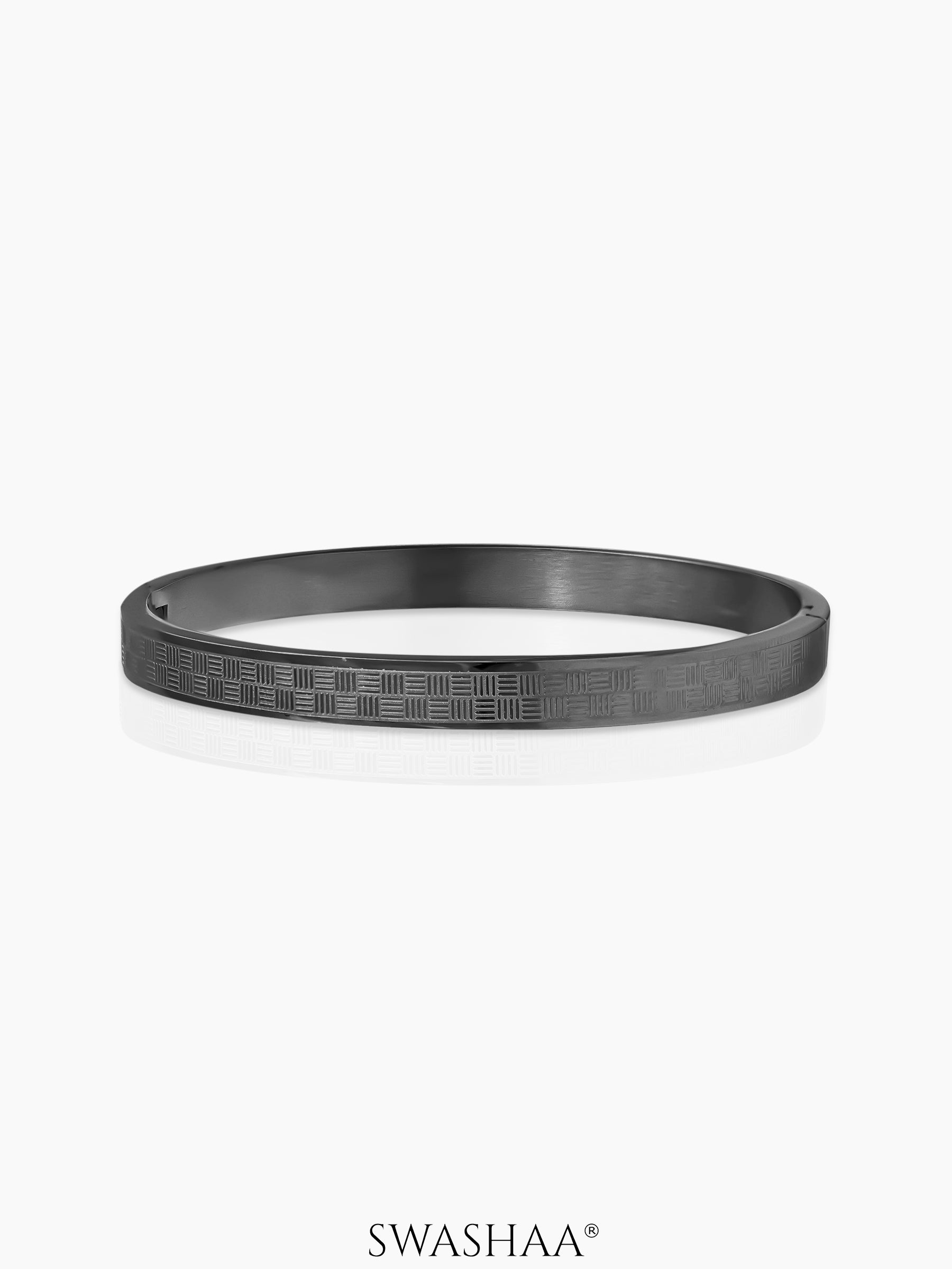 Jax Pattern Black Bracelet