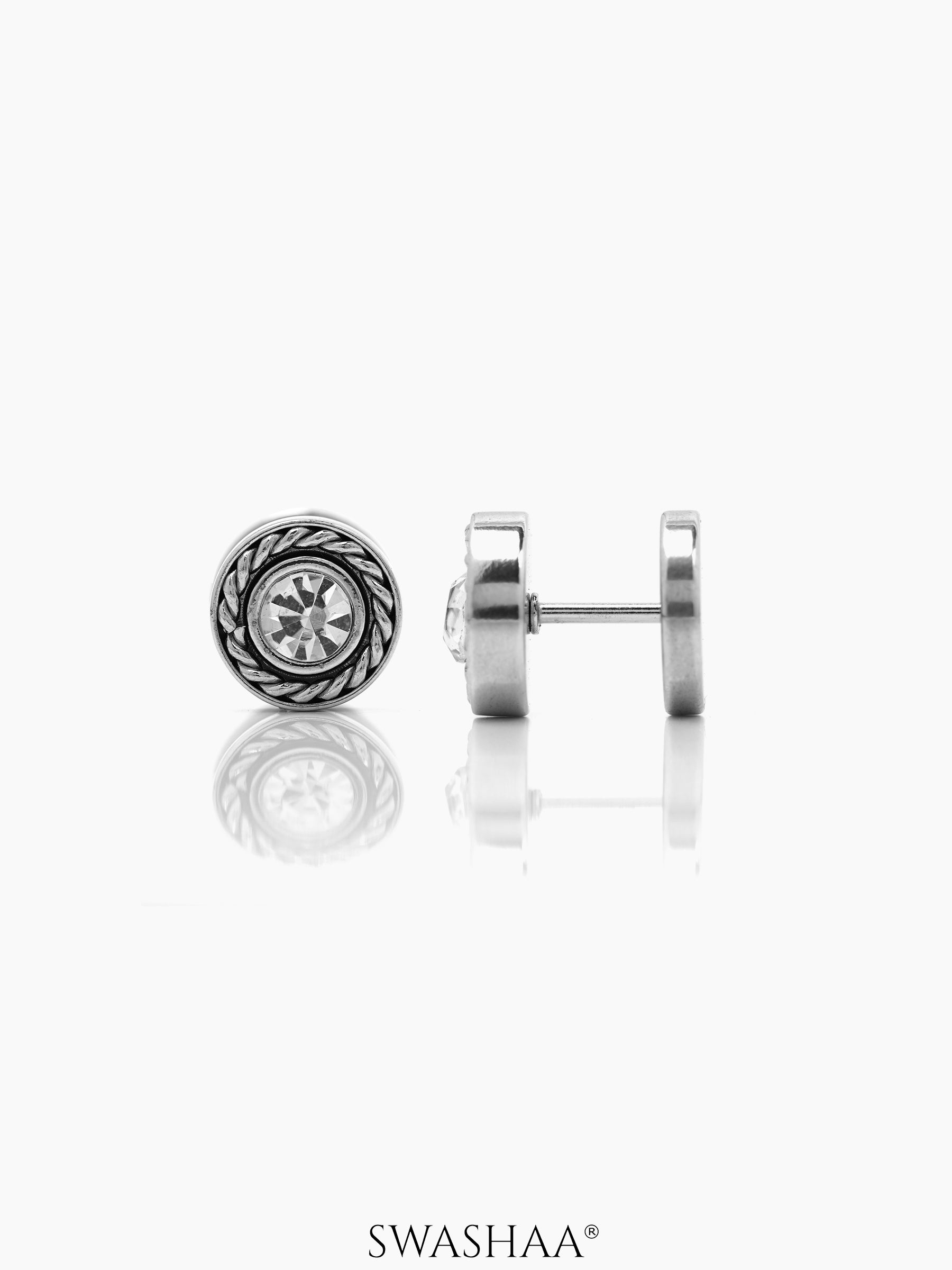 Jaxon Solitaire Men's Stud Earrings