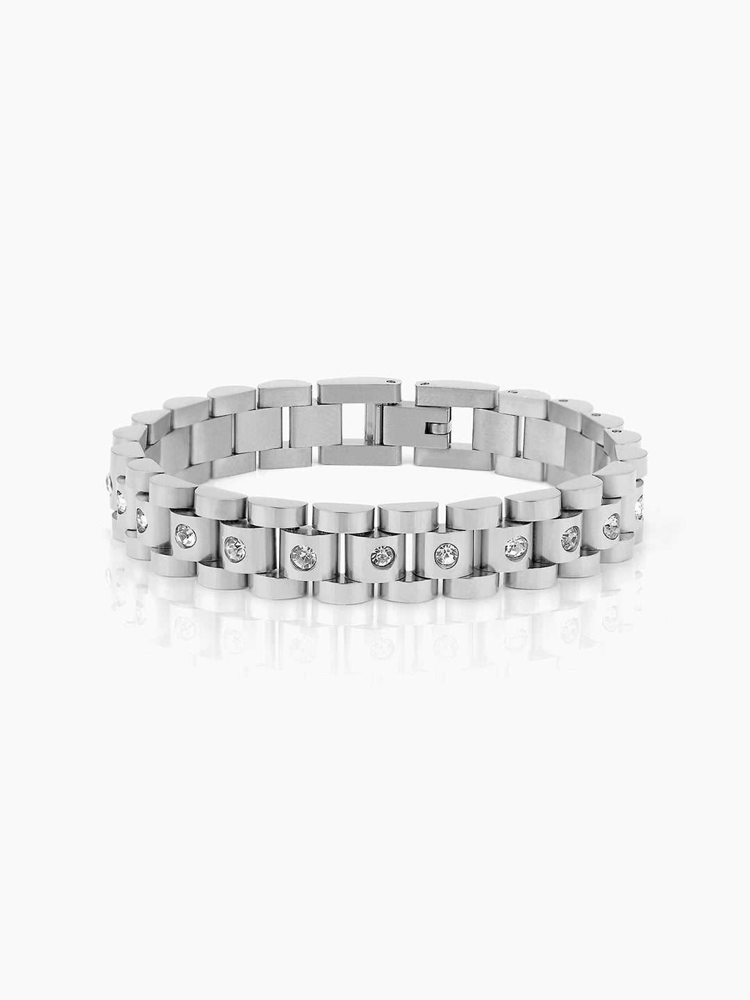 Jenelina Diamond Link Silver Women's Watch Belt Loose Bracelet