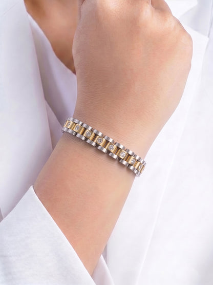 Jenelina Diamond Link Silver - 18K Gold Plated Women's Watch Belt Loose Bracelet