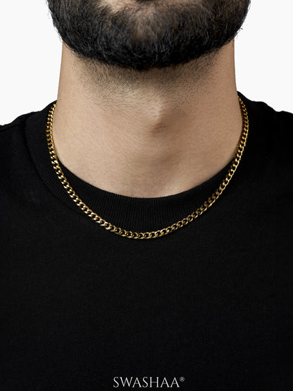 Cuban 18K Gold Plated 5 MM Men's Chain