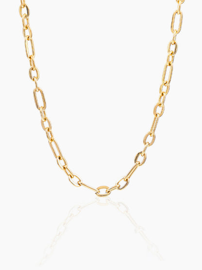 John Rounded Rectangular Links 18K Gold Plated Men's Chain