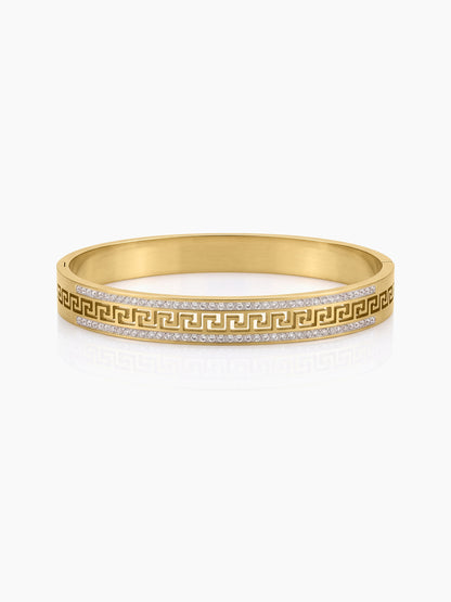 Isabella Diamond 18K Gold Plated Women's Solid Band Bracelets