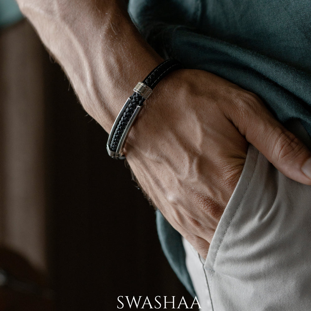 Joseph Men's Leather Bracelet - Swashaa