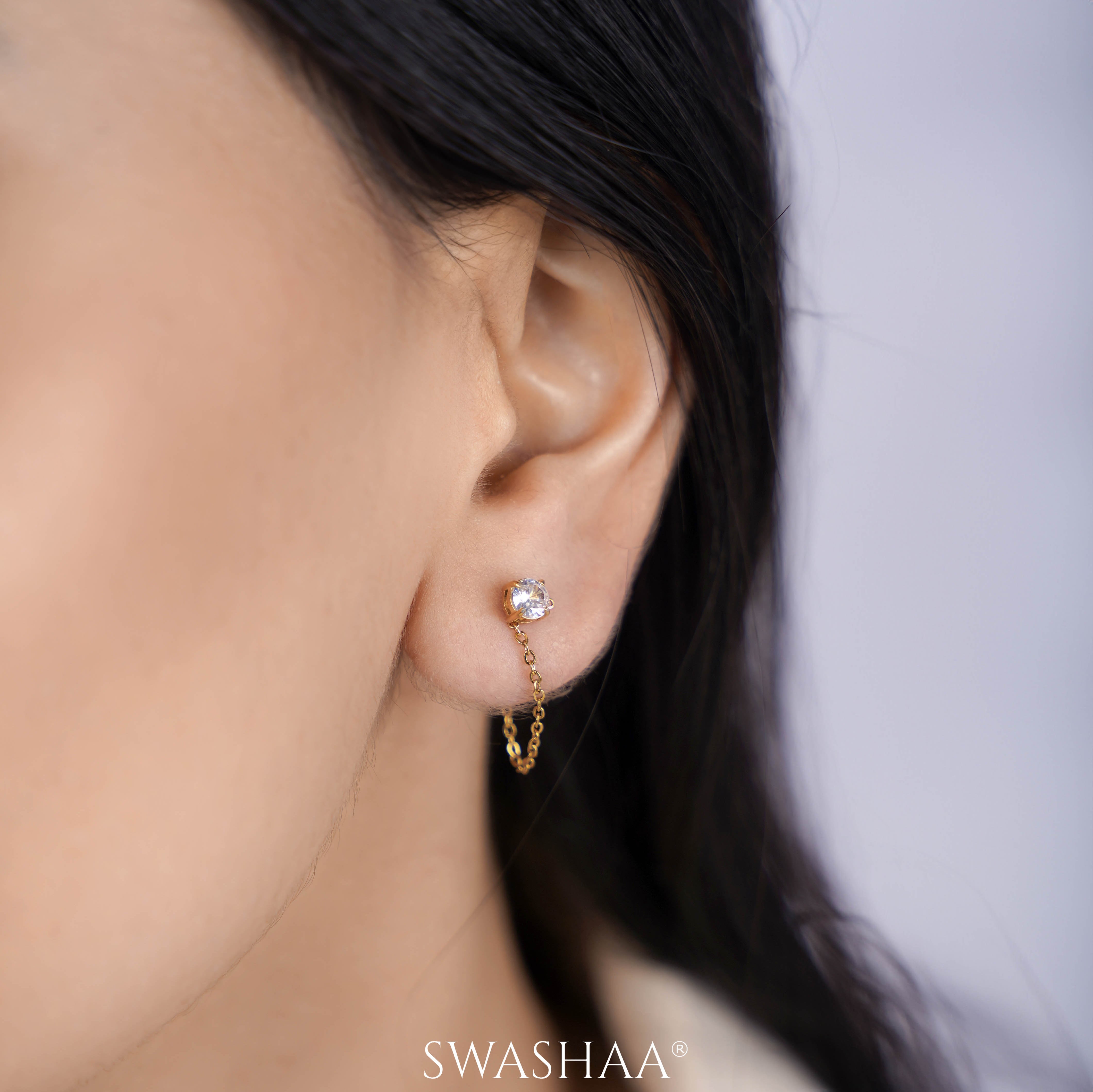 Juliette Chain 18K Gold Plated Earrings
