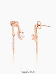 Juluis Rosegold Plated Drop Earrings