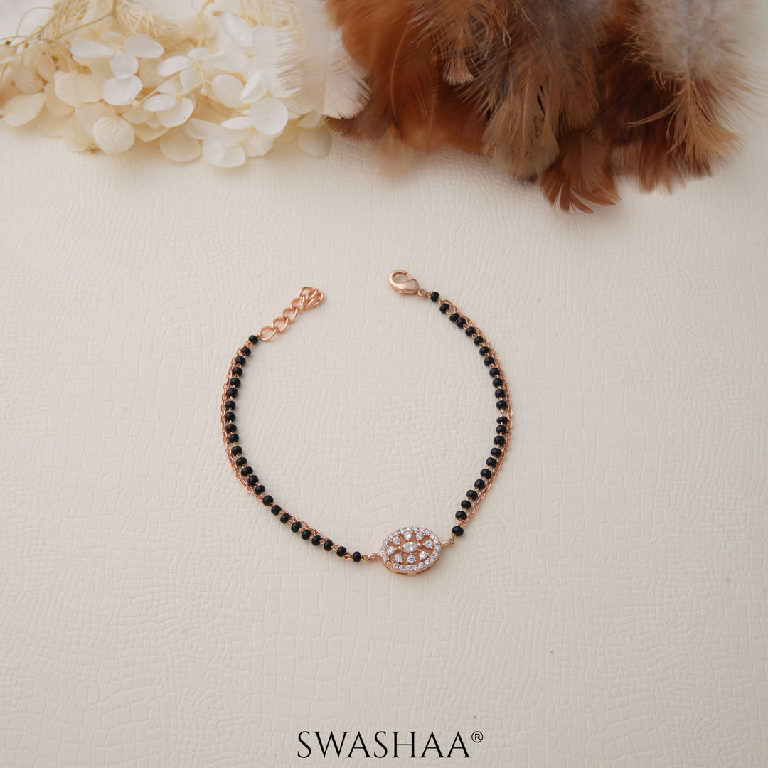 Kasak Rosegold Plated Mangalsutra Bracelet