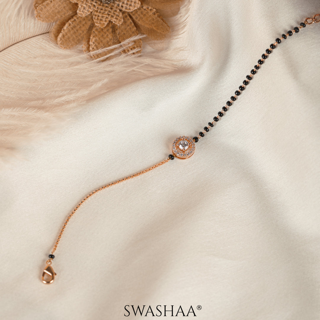 Krina Rosegold Plated Mangalsutra Bracelet