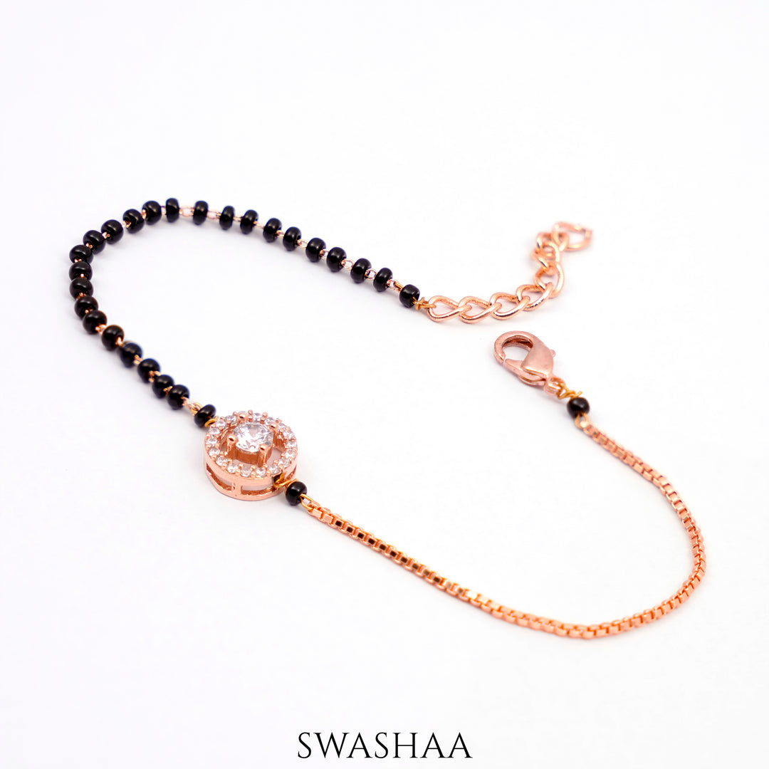 Krina Rosegold Plated Mangalsutra Bracelet