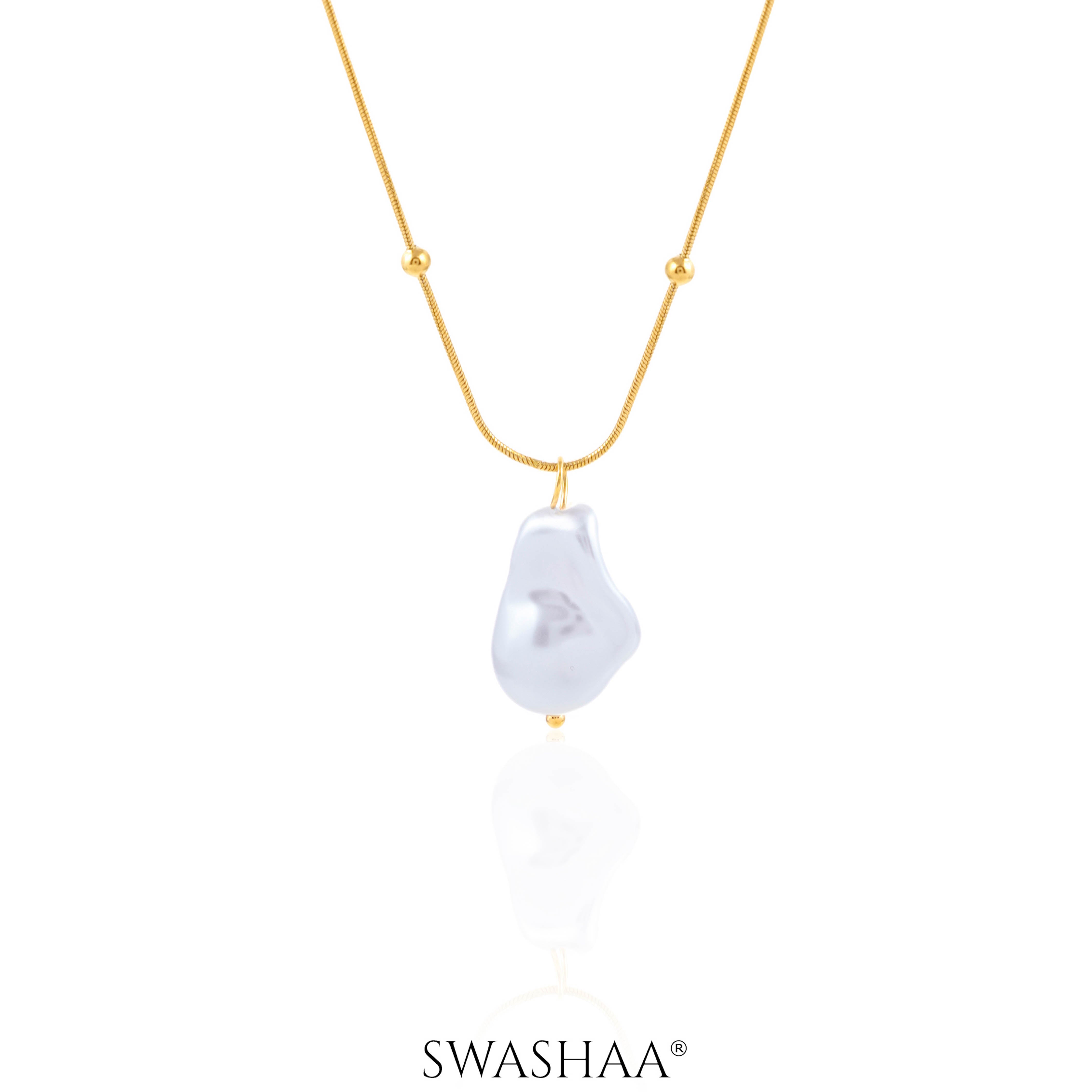 Kaino Pearl 18K Gold Plated Necklace