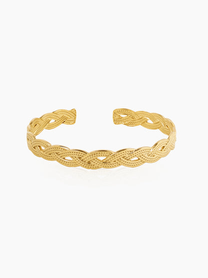 Kanksha Twisted 18K Gold Plated Cuff Bracelet