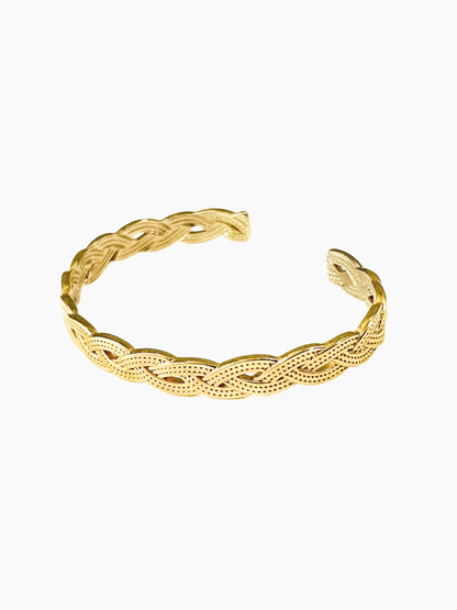 Kanksha Twisted 18K Gold Plated Cuff Bracelet