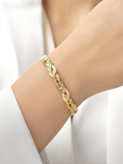 Kanksha Twisted 18K Gold Plated Cuff Bracelet
