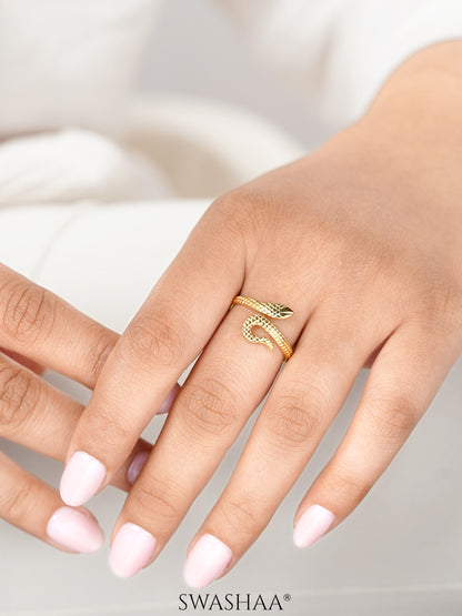 Karrisa Snake 18K Gold Plated Ring
