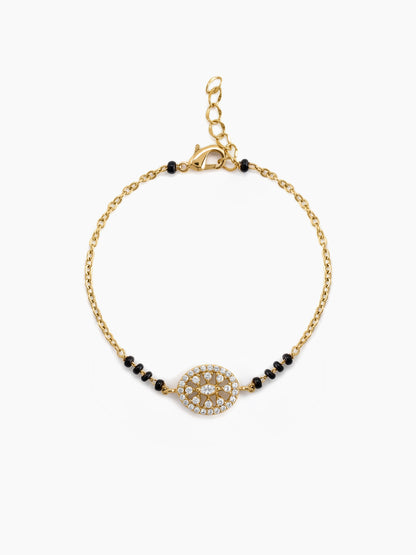 Kasak Floral 18K Gold Plated Mangalsutra Bracelet
