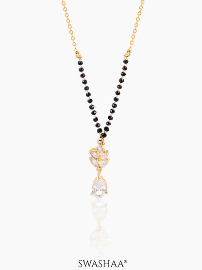 Kasturi Diamond Drop Solitaire 18K Gold Plated Mangalsutra