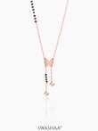 Kavya Butterfly Rosegold Plated Mangalsutra