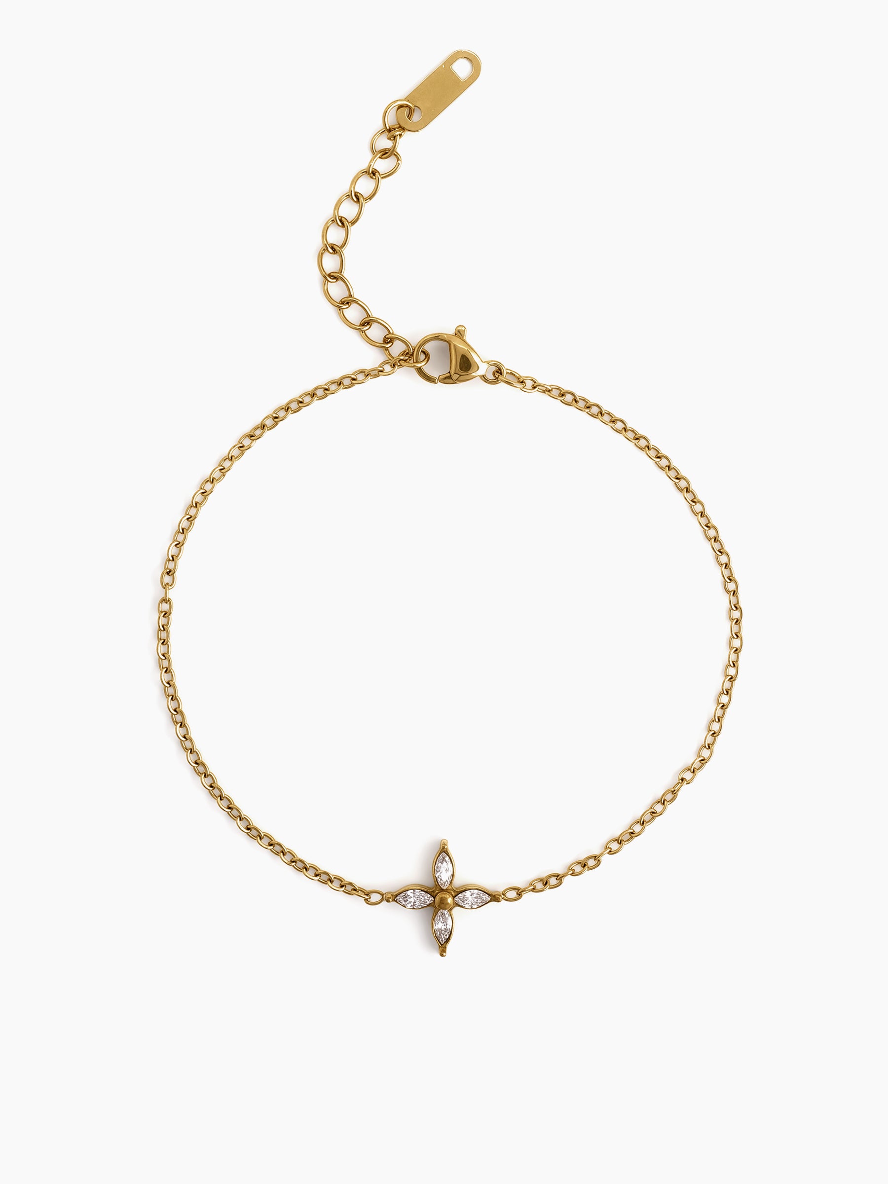 Kayan Diamond Floral 18K Gold Plated Rakhi