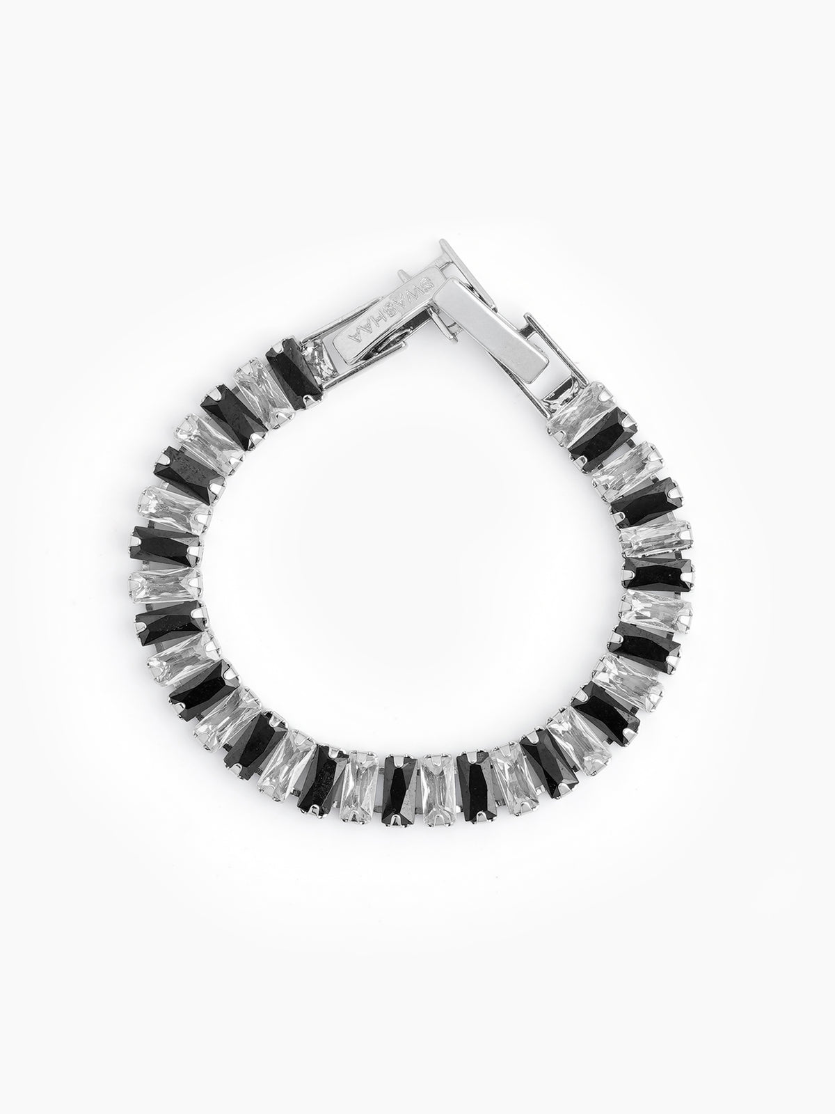 Kelora Diamond Tennis Black - Silver Kid's Bracelet