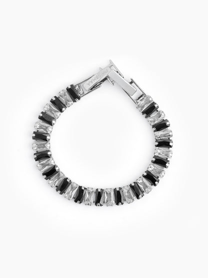 Kelora Diamond Tennis Black - Silver Kid's Bracelet