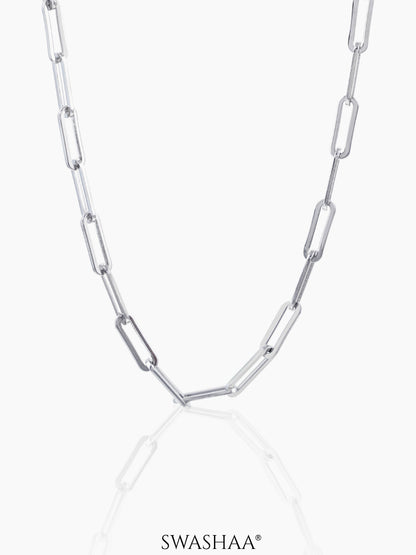 Kelvin Box Link Silver Men's Chain