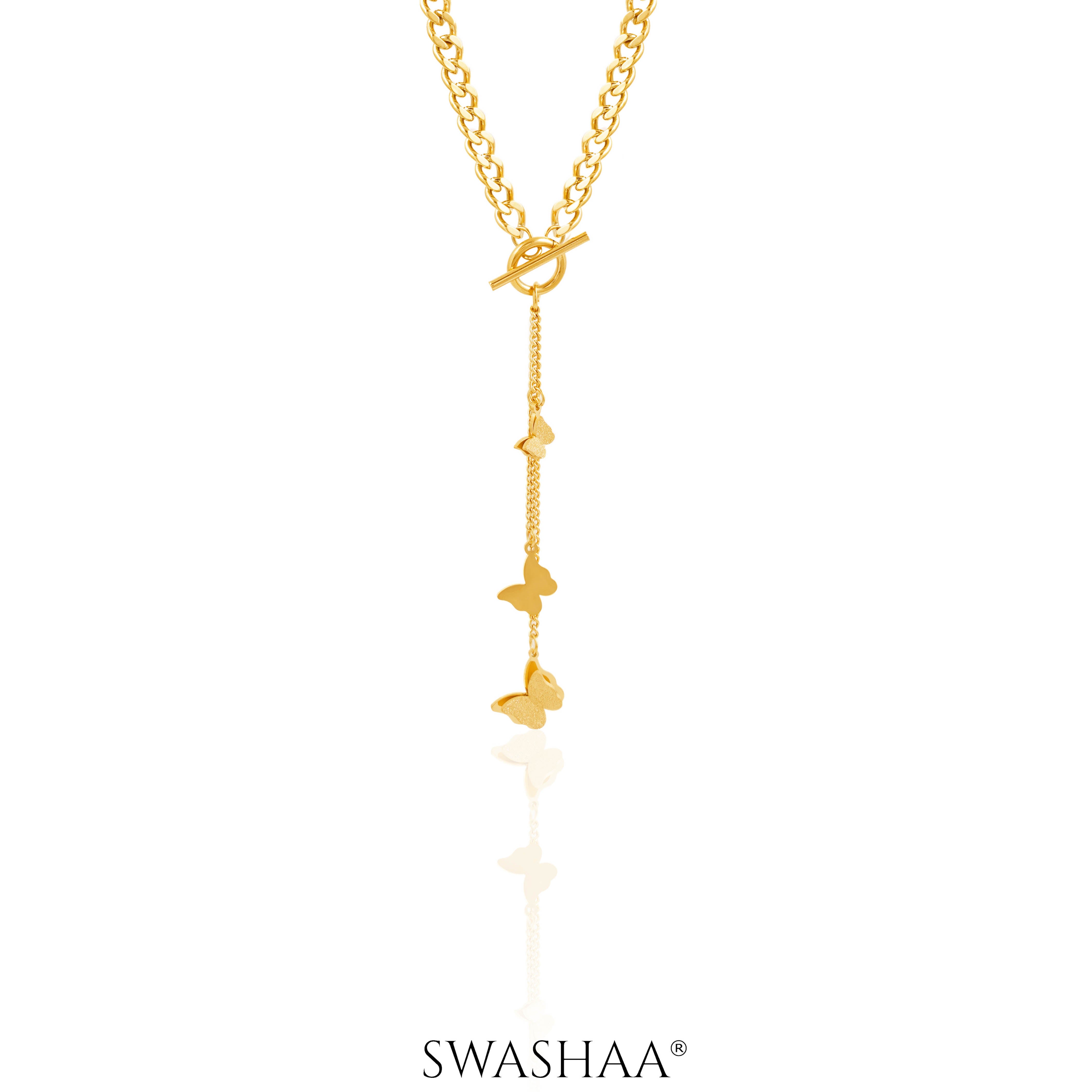 Kenya Butterfly 18K Gold Plated Necklace
