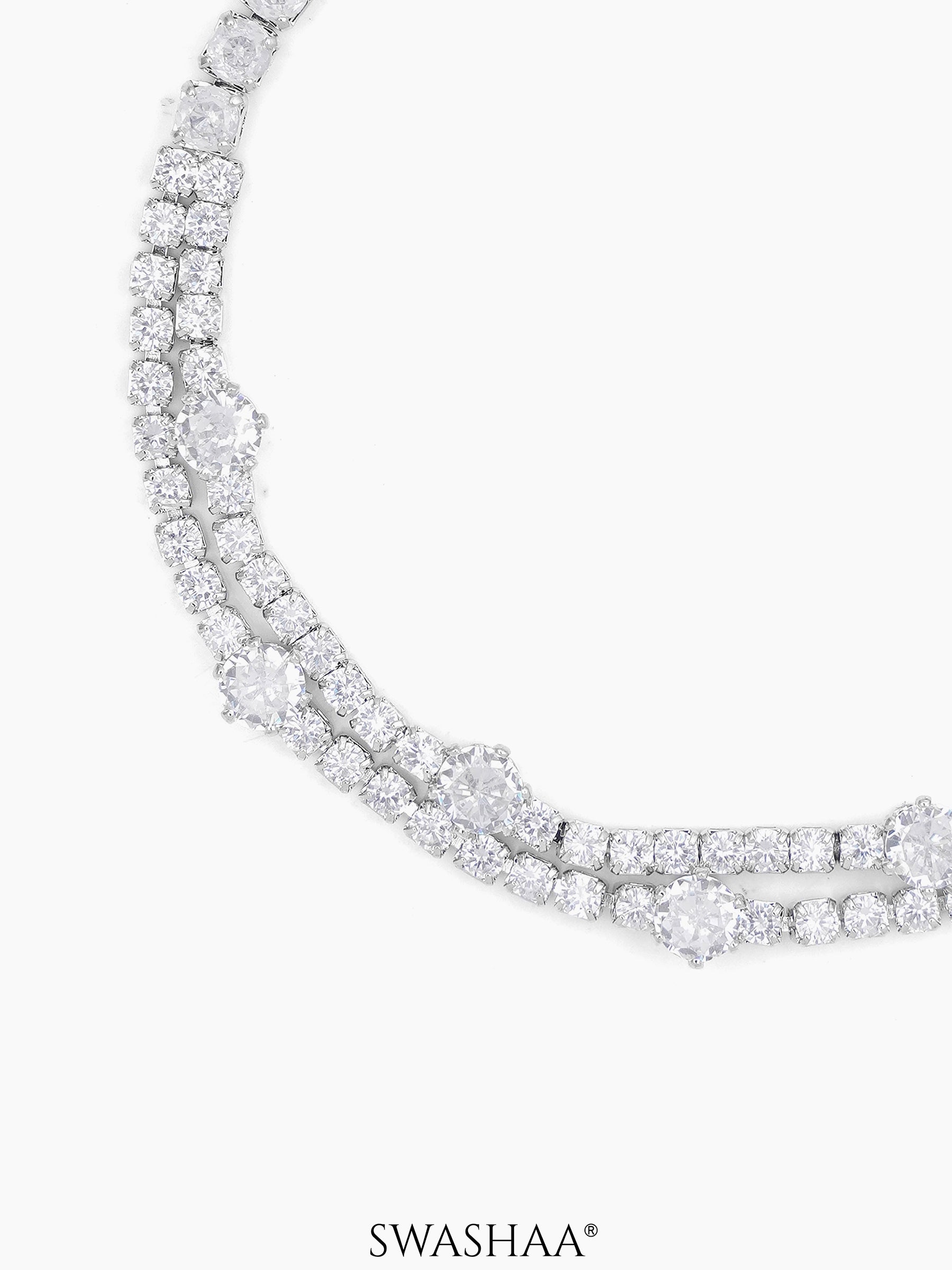 Kia Round Cut Double Layered Tennis Bracelet