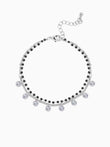 Kiara Diamond Charms Doubled Layered SIlver Mangalsutra Bracelet