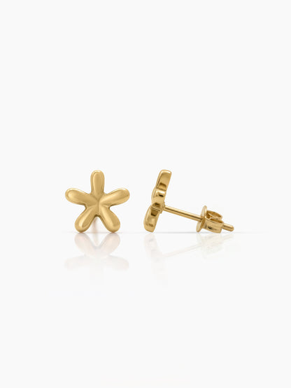 Kimi Flower Charm 18K Gold Plated Kid's Stud Earrings