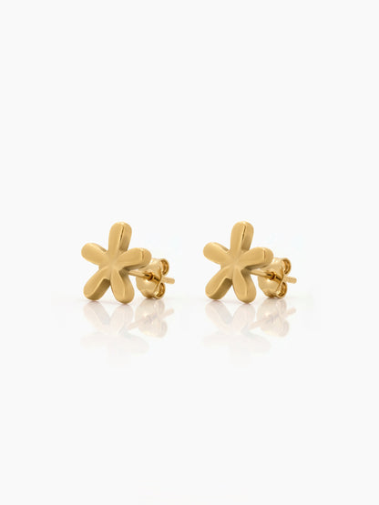 Kimi Flower Charm 18K Gold Plated Kid's Stud Earrings